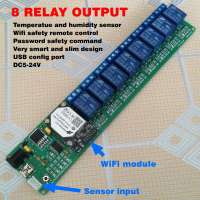 WIFI remote control for smart home, 8 Channel Relay Output remote controller